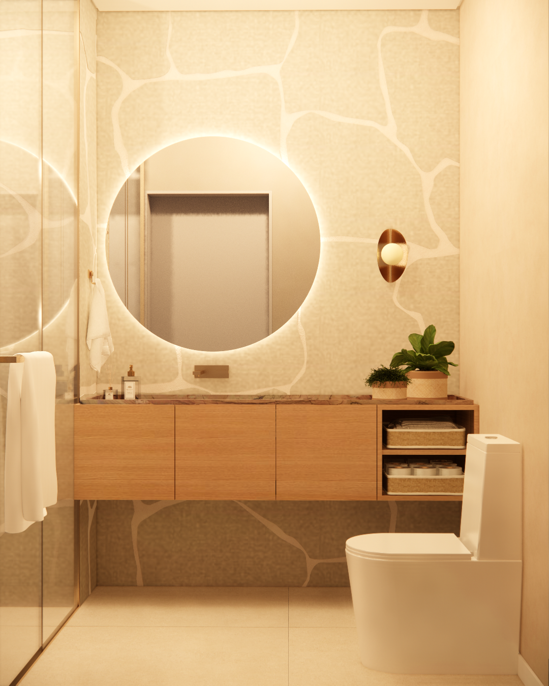 Projeto de interiores em Jundiai, projeto de banheiro de apartamento em jundiai